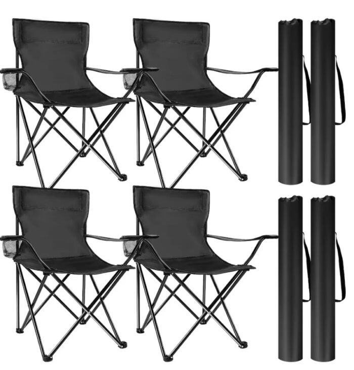 Folding Camping Chairs with Carrying Bag Lawn Chairs Camp Chair Beach Chair Portable Folding Camping Chairs Lightweight - Image 1