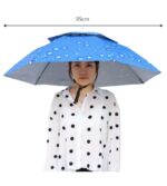 Portable Rain Umbrella Hat Foldable Outdoor Sun Shade Caps Waterproof Camping Fishing Headwear Cap Head-Mounted Beach Head Hats - Image 2