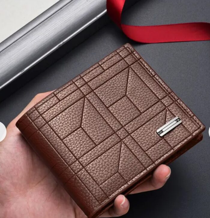 2PC's Large Capacity Mens Crocodile Pattern PU Leather Wallet - Multi-Card Slot, Business Style, Non-Braided, Solid Color, Ideal Gift for Men - Image 1