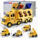 5-in-1 Container Truck Toy - Includes Four Different Mini Cars with Realistic Details and High-Quality Design, Perfect for Creative Play - Image 2