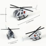 4pcs/ 1pc Alloy Model Aircraft Toy, Military Decoration Toy, Taxi Simulation Helicopter - Image 2