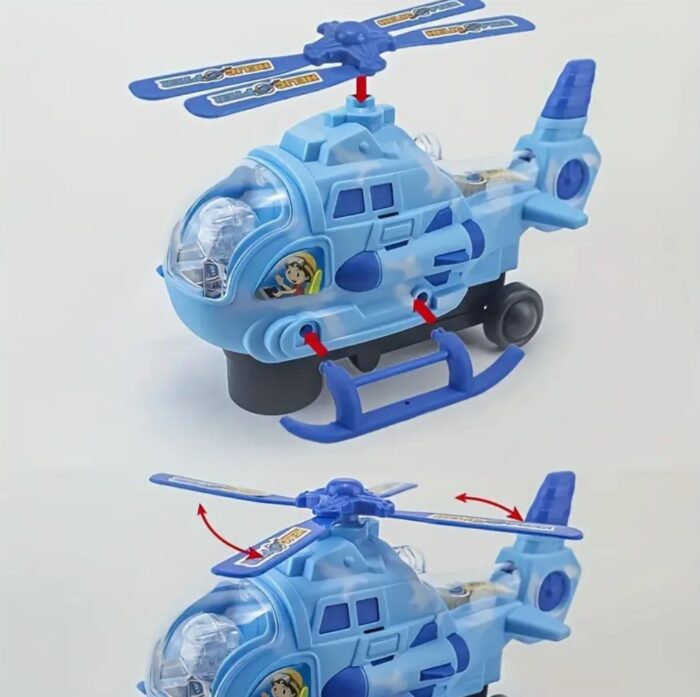Electric Universal Airplane With Light And Music Helicopter Model, Electric Holiday Toy - Image 3