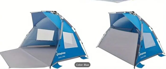 3-4 Person KingCamp Beach Tent - Instant Pop-Up Portable Shade with Extendable Floor, Lightweight, Easy 10s Setup, Water-Resistant Sun Shelter for Beach - Image 2