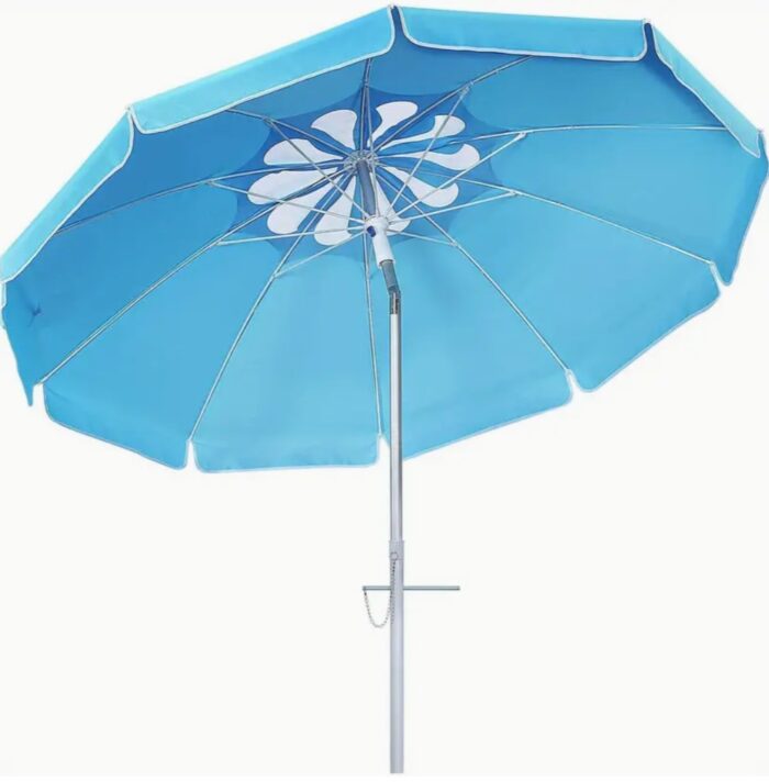 Portable Beach Umbrella Suitable for Sand: 6.6 Feet Outdoor Umbrella, with Anchor Heavy Duty and Adjustable Tilt Rod-UV 50 Windproof Beach Umbrella, with Portable Bag - Image 3