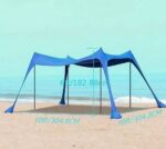 1pc 10x10ft Spacious Beach Canopy Tent - Portable, Pop-up, Water-Resistant, Alloy Bracket, Polyester Fabric, Drawstring Closure, Carry Bag Included - Image 2