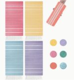6 Turkish Bath Towels100% Turkish Cotton Beach Towel Oversized71x39 Absorbent Turkish Towel Quick-DryBeach Towels Sandproof Beach Blanket TravelTowels - Image 3