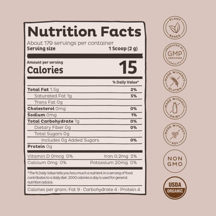 KOS Organic Coconut Milk Powder, USDA Certified Organic - 0g Sugar, MCT Plant Based Creamer for Coffee, Smoothies, Vegan, Keto, Paleo Friendly, Non-GMO, Gluten or Dairy- 12.6oz, 179 Servings - Image 2