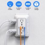 6-Outlet Extender Power Strip with 4 USB Charging Ports (2A2C)