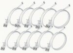 10pcs, Phone Charging Cable USB Interface, Data Cable Fast Charging Cable Charger Compatible With IPhone 14, 13, 12, 11 XS XR X Pro Max Mini 8, 7, 6S