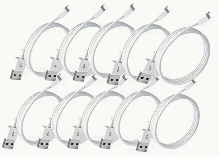 10pcs, Phone Charging Cable USB Interface, Data Cable Fast Charging Cable Charger Compatible With IPhone 14, 13, 12, 11 XS XR X Pro Max Mini 8, 7, 6S - Image 1