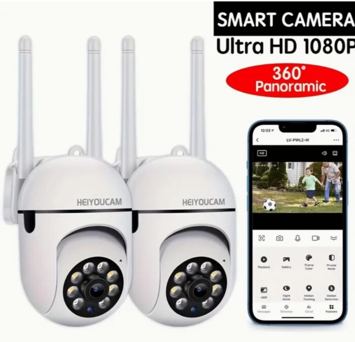 2pack Wireless 1080p HD Indoor/Outdoor Security Camera, Wireless 1080p HD Security Camera With Color Night Vision - Image 1