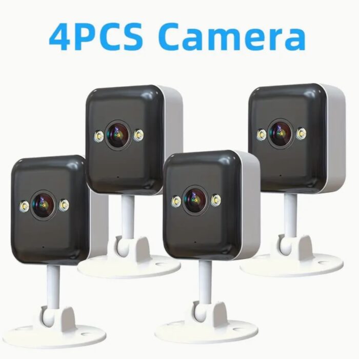 4Pcs 1080P FHD Wireless Surveillance Camera System - Full-Color Night Vision, Two-Way Voice Call, Motion Detection, Built-in AP Hotspot, Remote Monitoring - Image 1