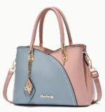 Light blue- Luxurious Top Handle Satchel Shoulder Bag - Stylish Messenger Tote for Ladies with Adjustable Straps, Magnetic Snap Closure, and Spacious Interior