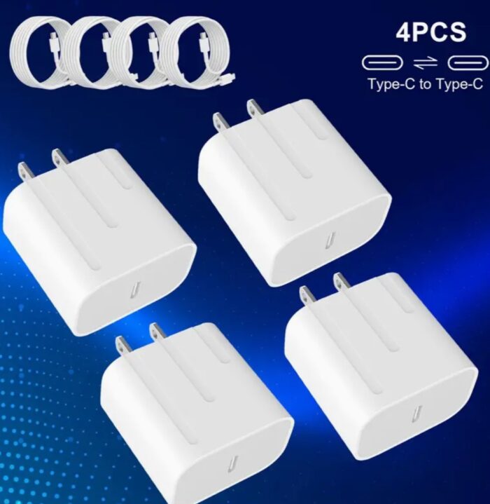 4PCS iPhone Charger Bundle - Safe and Efficient Charging Solution - Image 2