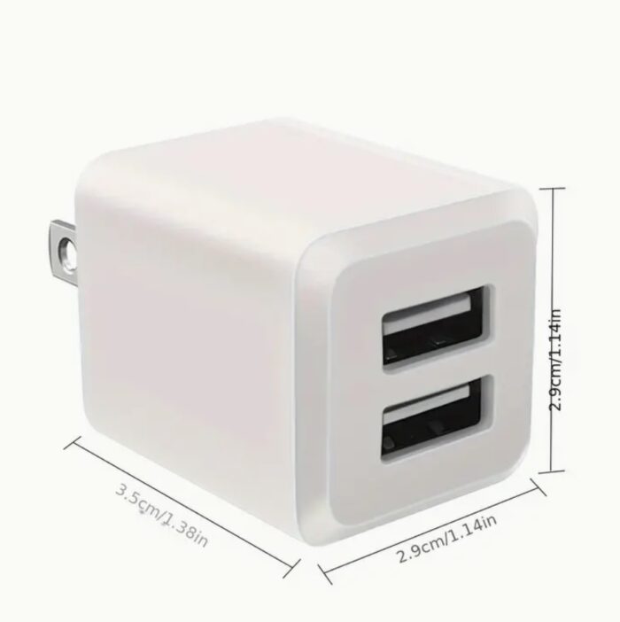 3-Pack Quick Charger Plug Cube - Dual Port Fast Charging Adapter with Compact Design - Image 2