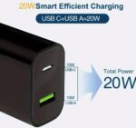 2pcs USB C Wall Charger Block, Dual Port Power Delivery Fast Type C Charging Block Plug Adapter - Image 2