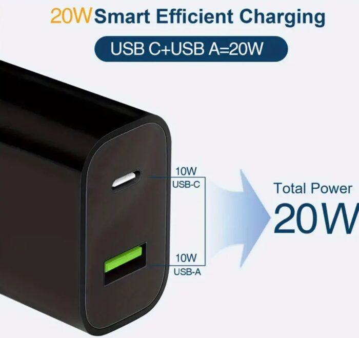 2pcs USB C Wall Charger Block, Dual Port Power Delivery Fast Type C Charging Block Plug Adapter - Image 2