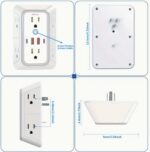 6-Outlet Extender Power Strip with 4 USB Charging Ports (2A2C) - Image 3