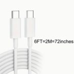 6X 60W Fast Charger USB C-Type C Cable - USB Cables for iPhone 15 Pro 15 Plus and Samsung with 6FT Long Cord - Image 2