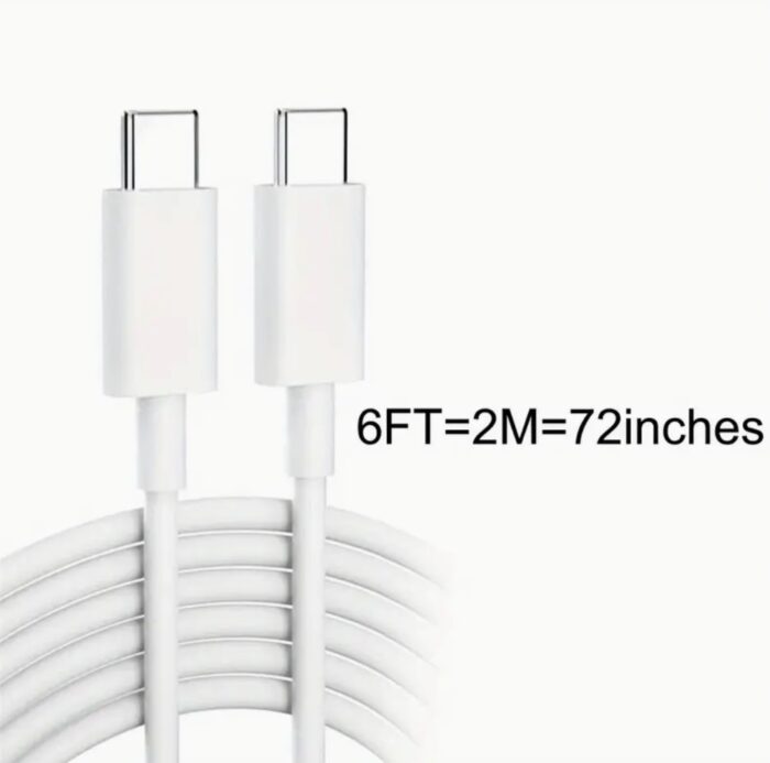 6X 60W Fast Charger USB C-Type C Cable - USB Cables for iPhone 15 Pro 15 Plus and Samsung with 6FT Long Cord - Image 2