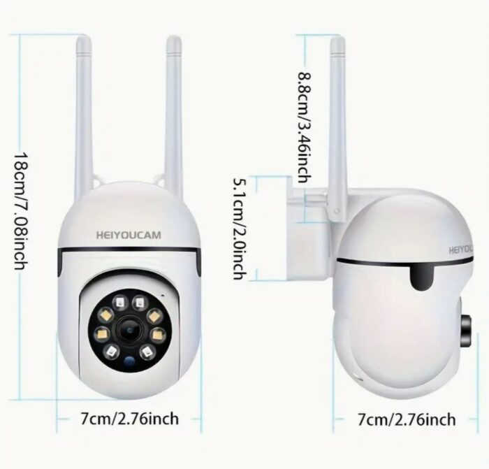 2pack Wireless 1080p HD Indoor/Outdoor Security Camera, Wireless 1080p HD Security Camera With Color Night Vision - Image 2