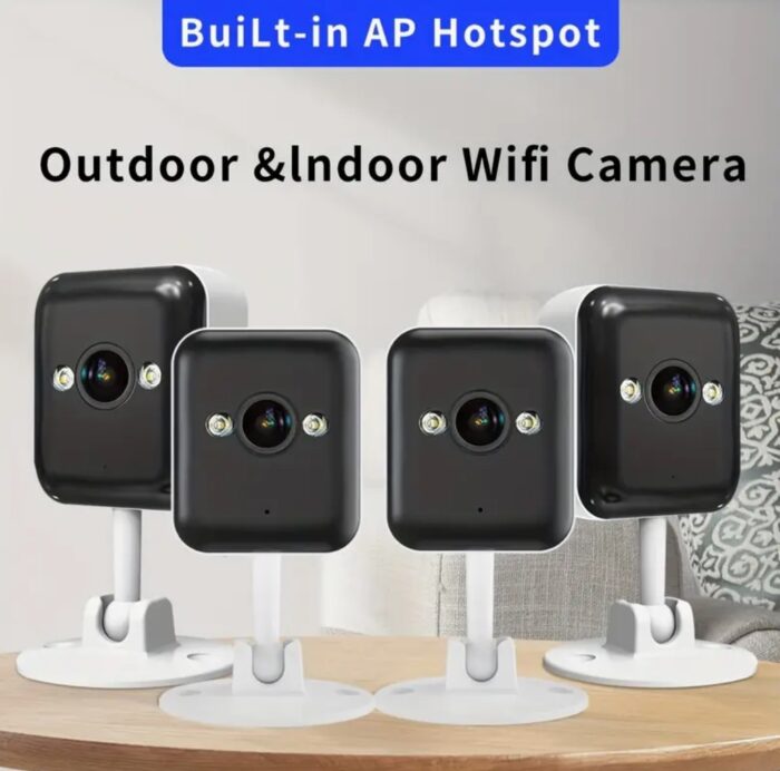 4Pcs 1080P FHD Wireless Surveillance Camera System - Full-Color Night Vision, Two-Way Voice Call, Motion Detection, Built-in AP Hotspot, Remote Monitoring - Image 3