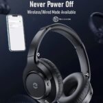 50-Hour Playtime Wireless Hi-Fi Stereo Headphones - Deep Bass, Foldable, Lightweight, Rechargeable Lithium-Polymer Battery, Microphone, and Comfortable Over-Ear Design - Image 2