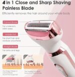 4-in-1 Silky-Smooth Electric Shaver for Women - Wet/Dry, USB Rechargeable & Portable for Full Body Use - Image 2