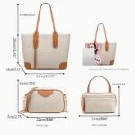 4pcs Embellished Tote Bag Set - Stylish, Versatile, and Spacious Handbags with Chain Crossbody Bag, Classic Design, and Endless Styling Options - Image 2