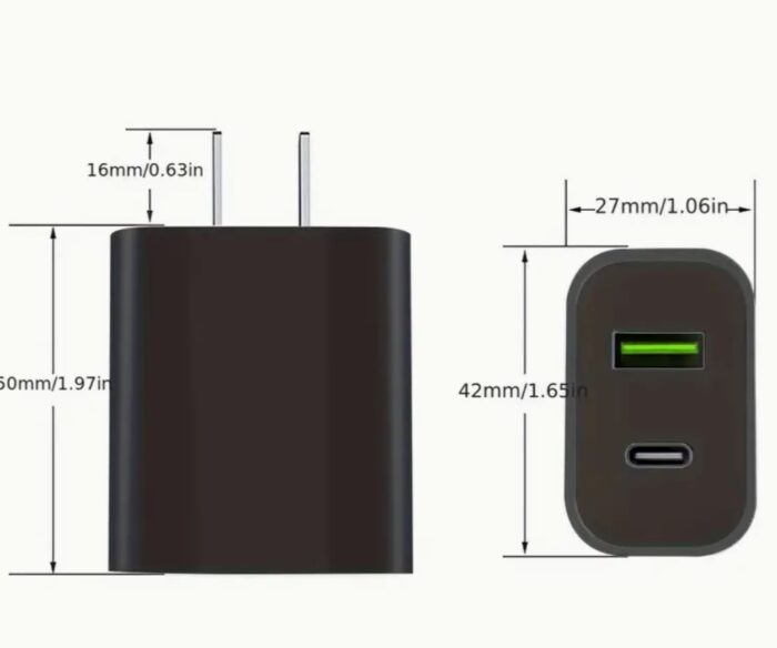 2pcs USB C Wall Charger Block, Dual Port Power Delivery Fast Type C Charging Block Plug Adapter - Image 3
