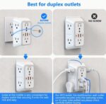 6-Outlet Extender Power Strip with 4 USB Charging Ports (2A2C) - Image 4