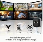 4Pcs 1080P FHD Wireless Surveillance Camera System - Full-Color Night Vision, Two-Way Voice Call, Motion Detection, Built-in AP Hotspot, Remote Monitoring - Image 4