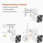 2pcs 2K HD WiFi Outdoor Cameras - 360° View Home Security System with Full Color Night Vision, Intelligent AI Motion Detection, Wireless Monitoring, and Real-Time Alerts - Image 3