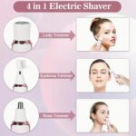 4-in-1 Silky-Smooth Electric Shaver for Women - Wet/Dry, USB Rechargeable & Portable for Full Body Use - Image 4