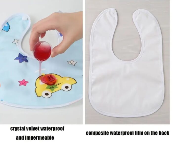 4/6pcs Adorable Cartoon Crystal Velvet Bibs - Waterproof, Leak-proof & U-shaped for Easy Feeding - Soft, Durable & Comfortable - Perfect for Mealtime & an Ideal Easter Gift with Assorted Designs - Image 3