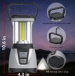 Portable 3D Rechargeable Camping Lantern LED Camping Lantern with Rubber Base, 6000 Lumens with 4 Ultra-Bright Modes, Great for Emergency Survival Kits - Image 3