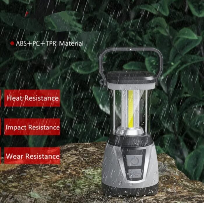 Portable 3D Rechargeable Camping Lantern LED Camping Lantern with Rubber Base, 6000 Lumens with 4 Ultra-Bright Modes, Great for Emergency Survival Kits - Image 4