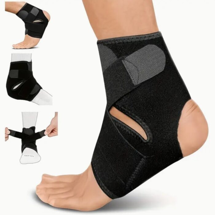 2 PCS Premium Adjustable Ankle Compression Wrap - Provides Foot Tendon Support, Anti-Sprain Recovery, and Stability for Sports Enthusiasts - Image 1