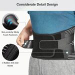 Back Braces for Lower Back Pain Relief with 6 Stays, Breathable Back Support Belt for Men/Women for work, Anti-skid lumbar support belt with 16-hole Mesh for sciatica (L) - Image 3