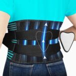 Back Braces for Lower Back Pain Relief with 6 Stays, Breathable Back Support Belt for Men/Women for work, Anti-skid lumbar support belt with 16-hole Mesh for sciatica (L) - Image 4