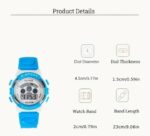 Light Blue - Boys And Girls Multifunctional Sports Colorful Luminous Electronic Watch - Image 2