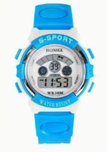 Light Blue - Boys And Girls Multifunctional Sports Colorful Luminous Electronic Watch