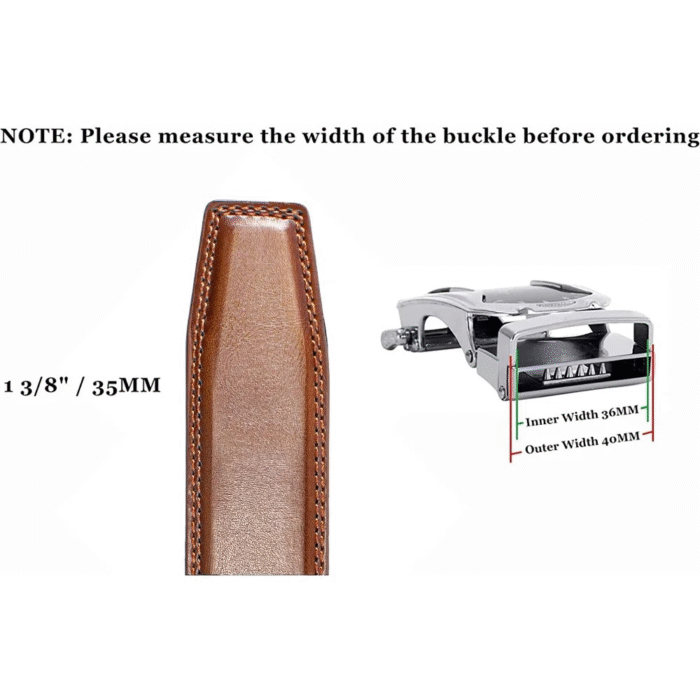 DOOPAI Mens Leather Belt Multiple Colors Automatic Available Belts Leisure Fashion Ratchet Belts for Men Pants Waistband - Image 3