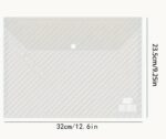 50-Pack A4 Size Transparent PP File Folders with Snap Closure - Water-Resistant Document Bags - Image 2