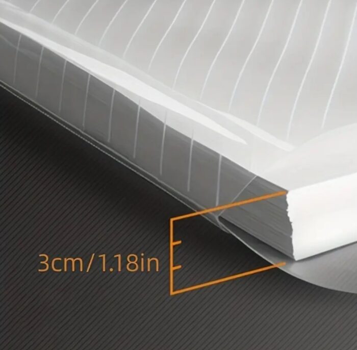 50-Pack A4 Size Transparent PP File Folders with Snap Closure - Water-Resistant Document Bags - Image 3